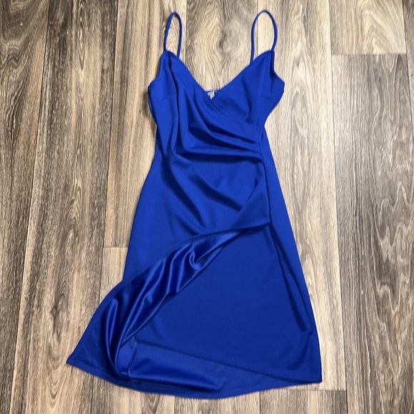 Asymmetrical Blue Dress - Picture 4 of 5